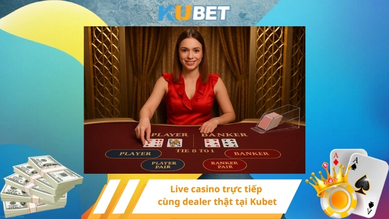 Live casino cùng dealer thật tại Kubet