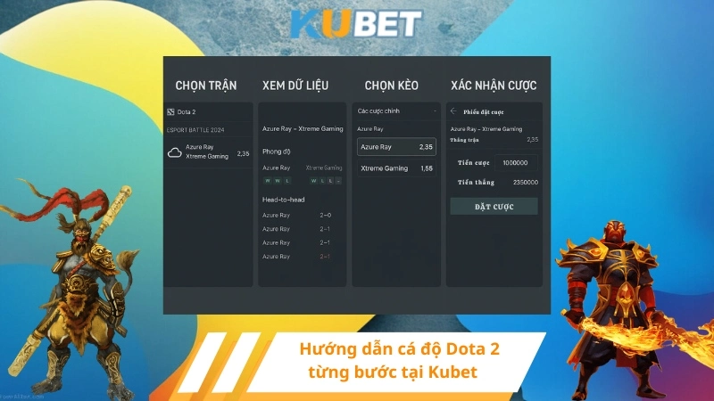 Hướng dẫn cá độ Dota 2 từng bước tại Kubet