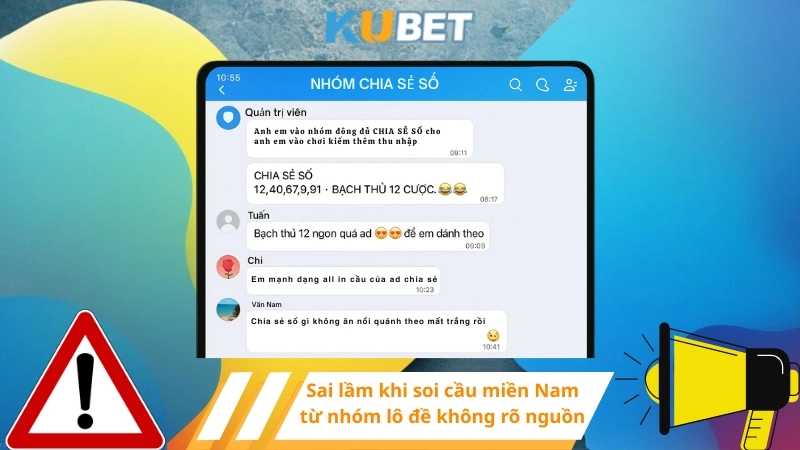 Sai lầm khi soi cầu miền Nam từ nhóm lô đề không rõ nguồn